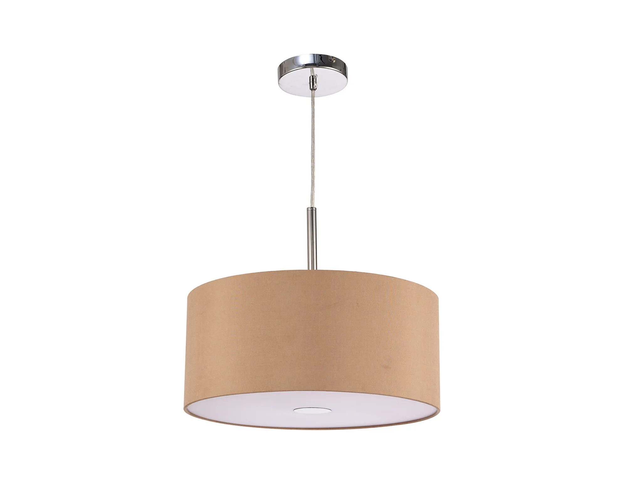 Baymont 40cm 3 Light Pendant Polished Chrome, Antique Gold/Ruby, Frosted Diffuser DK0340  Deco Baymont CH AG